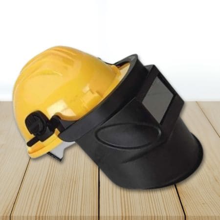 Safety Helmet With Welding Shield