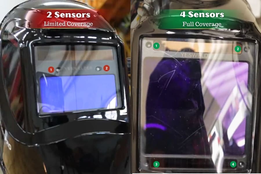 2 vs 4 sensor auto-darkening welding helmet